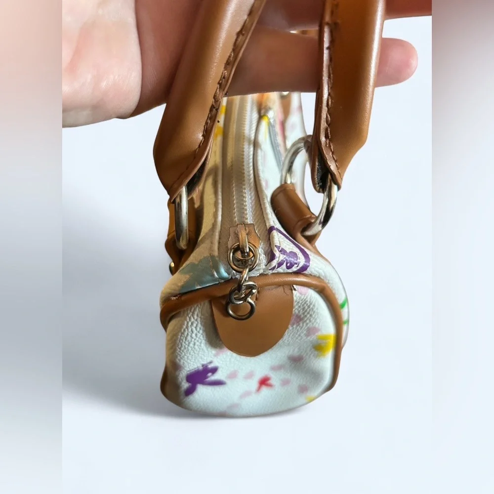 Playboy Mini Satchel Bag Bunny Print White Multicolor Y2K Small Handbag - Picture 3 of 8